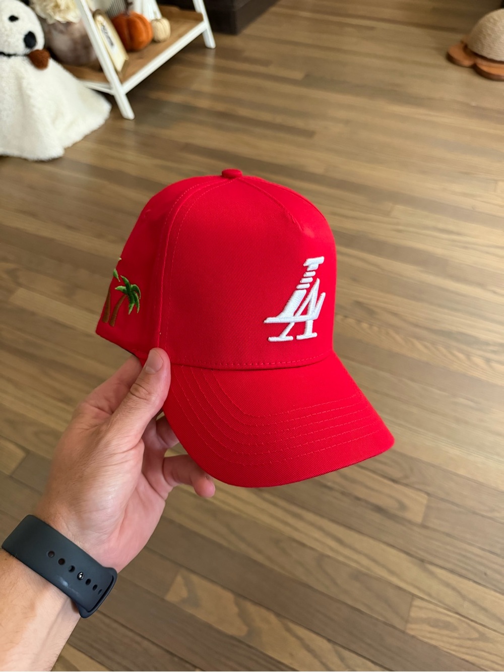 Los Angeles LA Dodgers/Lakers combo red A-frame Hat